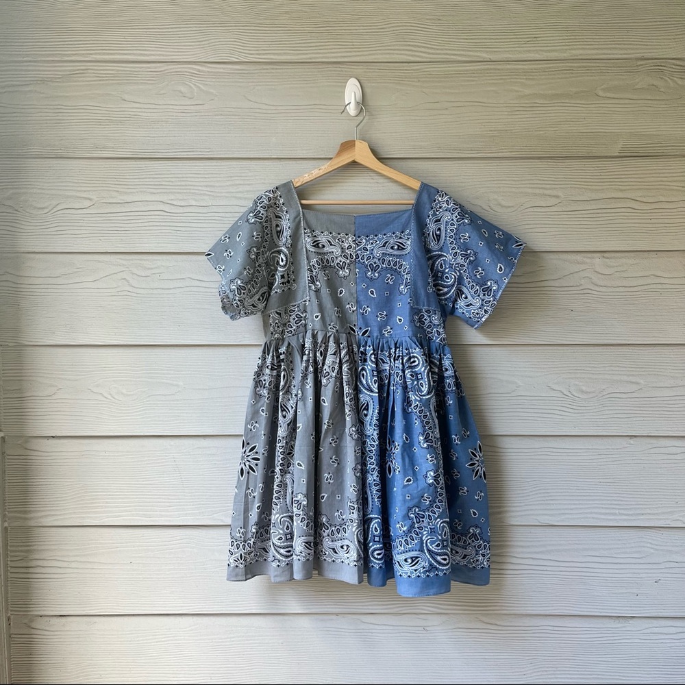 Handmade Bandana Dress/Half&Half - Picture 2 of 16
